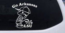 Go Arkansas Pee on LSU Car or Truck Window Decal Sticker
