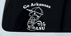 Go Arkansas Pee on LSU Car or Truck Window Decal Sticker
