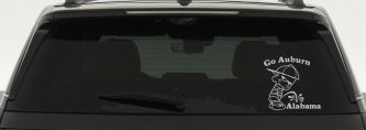 Go Auburn Pee on Alabama Car or Truck Window Decal Sticker (Light Gray)