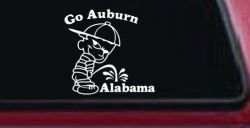Go Auburn Pee on Alabama Car or Truck Window Decal Sticker
