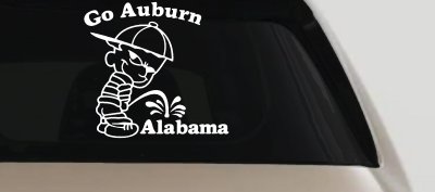 Go Auburn Pee on Alabama Car Truck Window Decal Sticker War Eagle Fan Gear
