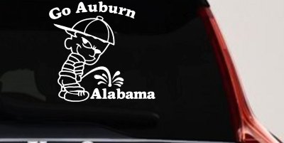 Go Auburn Pee on Alabama Car Truck Window Decal Sticker War Eagle Fan Gear