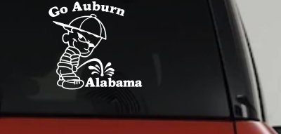 Go Auburn Pee on Alabama Car Truck Window Decal Sticker War Eagle Fan Gear
