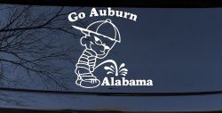 Go Auburn Pee on Alabama Car or Truck Window Decal Sticker