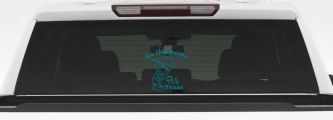 Go Oklahoma Pee on Texas Car or Truck Window Decal Sticker (Turquoise Blue)