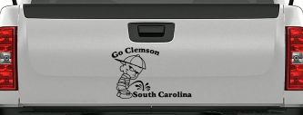 Go Clemson Pee on South Carolina Car or Truck Window Decal Sticker (Black)