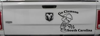 Go Clemson Pee on South Carolina Car or Truck Window Decal Sticker (Black)