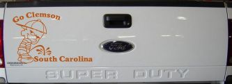 Go Clemson Pee on South Carolina Car or Truck Window Decal Sticker (Nut Brown)