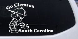 Go Clemson Pee on South Carolina Car or Truck Window Decal Sticker