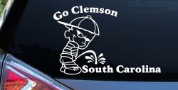 Go Clemson Pee on South Carolina Car or Truck Window Decal Sticker