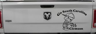 Go South Carolina Pee on Clemson Car or Truck Window Decal Sticker (Black)