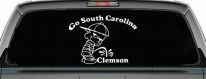 Go South Carolina Pee on Clemson Car or Truck Window Decal Sticker