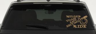 Wilder Than Any 8 Second Ride Rodeo Car or Truck Vinyl Window Decal Sticker (Light Brown)