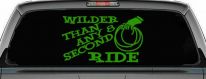 Rodeo Wilder Than Any 8 Second Ride Funny Western Ranch Car or Truck Window Decal Sticker (Lime)