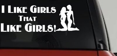I Like Girls That Like Girls Car or Truck Vinyl Window Decal Sticker