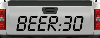 Beer: 30 Car or Truck Window Decal Sticker (Black)
