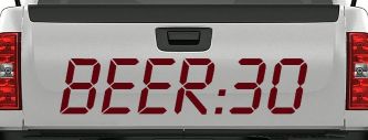 Beer: 30 Car or Truck Window Decal Sticker (Purple Red)