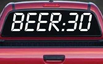 Beer: 30 Car or Truck Window Decal Sticker