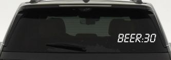 Beer 30 Car Truck Window Vinyl Decal Sticker Fun Auto Graphic (White)