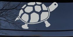 Turtle Car or Truck Window Vinyl Decal Sticker (Light Gray)