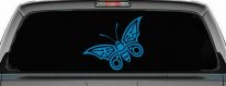 Tribal Butterfly Butterflies Car or Truck Window Decal Sticker (Blue)