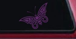 Tribal Butterfly Butterflies Car or Truck Window Decal Sticker (Violet)