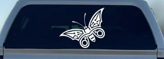 Tribal Butterfly Butterflies Car or Truck Window Decal Sticker