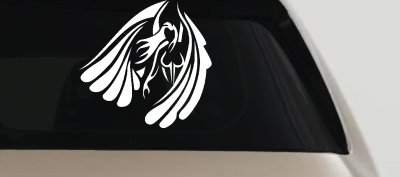 Tribal Angel Christian Biker Decal for Car Truck Window Vinyl Sticker