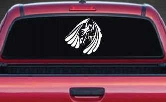 Tribal Angel Christian Biker Car or Truck Window Decal Sticker