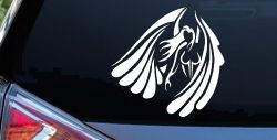Tribal Angel Christian Biker Car or Truck Window Decal Sticker