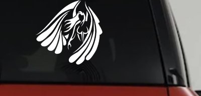 Tribal Angel Christian Biker Decal for Car Truck Window Vinyl Sticker