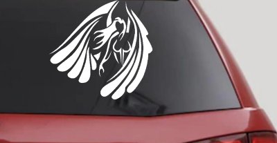 Tribal Angel Christian Biker Decal for Car Truck Window Vinyl Sticker