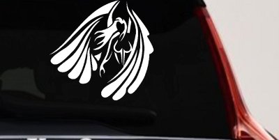 Tribal Angel Christian Biker Decal for Car Truck Window Vinyl Sticker