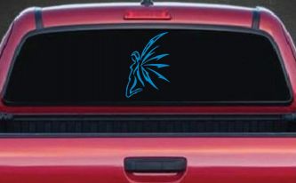 Tribal Fairy Car or Truck Window Decal Sticker (Blue)