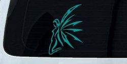 Tribal Fairy Car or Truck Window Decal Sticker (Turquoise)