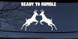 Bucks Fighting Hunting Car or Truck Window Decal Sticker