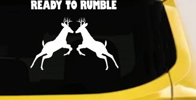 Fighting Bucks Hunting Decal - Car Truck Window Vinyl Sticker