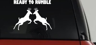 Fighting Bucks Hunting Decal - Car Truck Window Vinyl Sticker