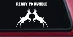 Bucks Fighting Hunting Car or Truck Window Decal Sticker