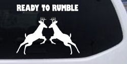 Bucks Fighting Hunting Car or Truck Window Decal Sticker