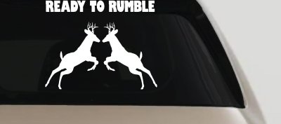 Fighting Bucks Hunting Decal - Car Truck Window Vinyl Sticker
