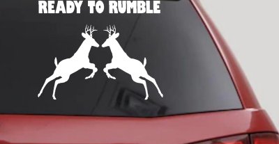 Fighting Bucks Hunting Decal - Car Truck Window Vinyl Sticker