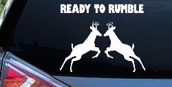 Bucks Fighting Hunting Car or Truck Window Decal Sticker