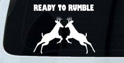 Bucks Fighting Hunting Car or Truck Window Decal Sticker
