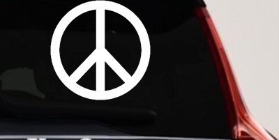 Peace Sign Decal for Car Truck Window Vinyl Sticker Easy Apply