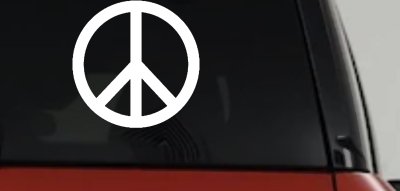 Peace Sign Decal for Car Truck Window Vinyl Sticker Easy Apply