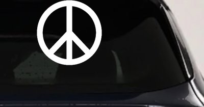 Peace Sign Decal for Car Truck Window Vinyl Sticker Easy Apply