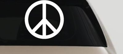 Peace Sign Decal for Car Truck Window Vinyl Sticker Easy Apply