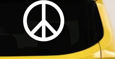 Peace Sign Decal for Car Truck Window Vinyl Sticker Easy Apply