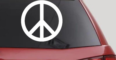 Peace Sign Decal for Car Truck Window Vinyl Sticker Easy Apply